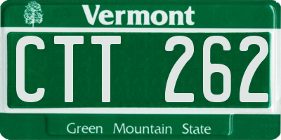 VT license plate CTT262