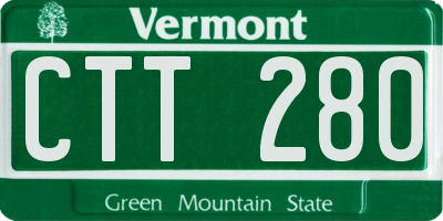 VT license plate CTT280