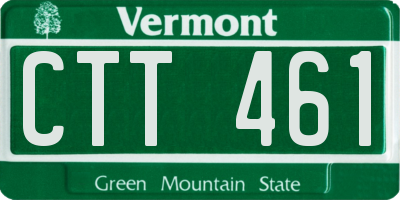 VT license plate CTT461