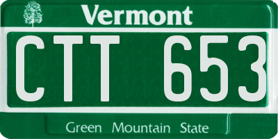 VT license plate CTT653
