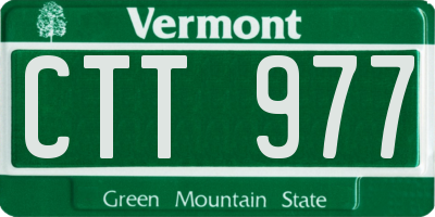 VT license plate CTT977