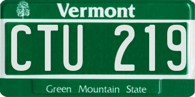 VT license plate CTU219