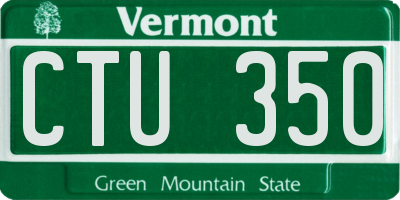 VT license plate CTU350