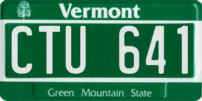 VT license plate CTU641