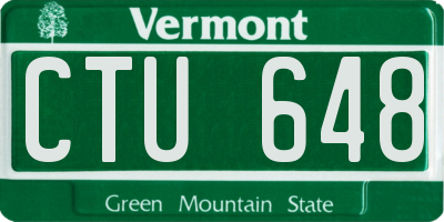 VT license plate CTU648