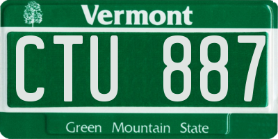 VT license plate CTU887