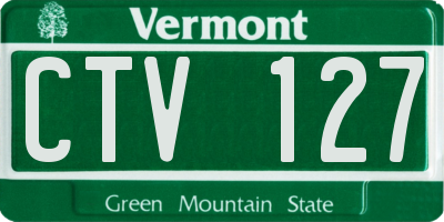 VT license plate CTV127