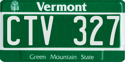 VT license plate CTV327