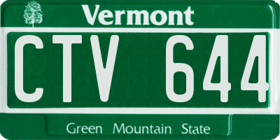 VT license plate CTV644