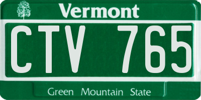 VT license plate CTV765
