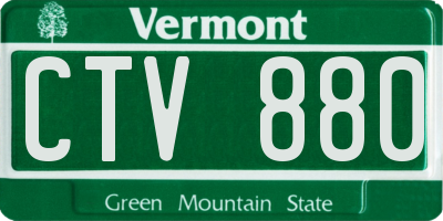 VT license plate CTV880