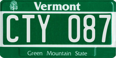 VT license plate CTY087
