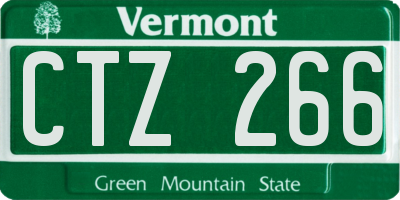 VT license plate CTZ266