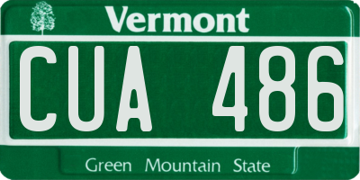 VT license plate CUA486