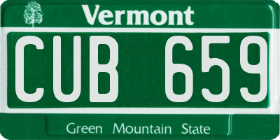 VT license plate CUB659