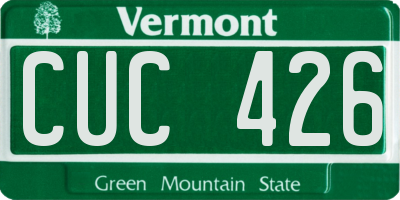 VT license plate CUC426
