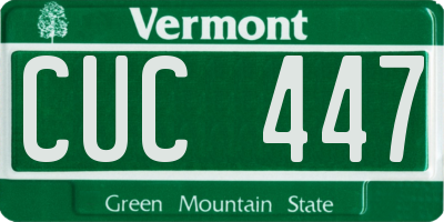 VT license plate CUC447