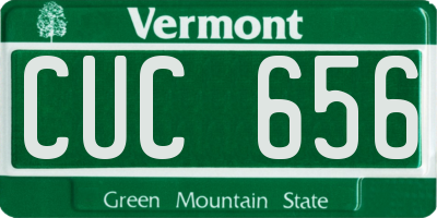 VT license plate CUC656