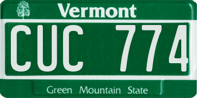 VT license plate CUC774