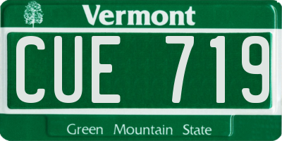 VT license plate CUE719