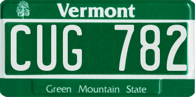 VT license plate CUG782