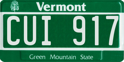 VT license plate CUI917