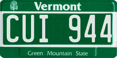 VT license plate CUI944