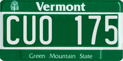 VT license plate CUO175
