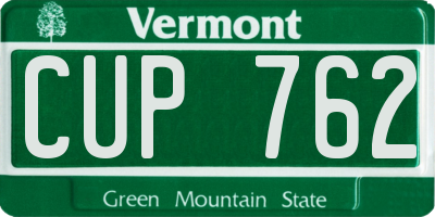 VT license plate CUP762