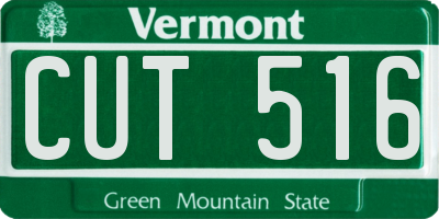 VT license plate CUT516
