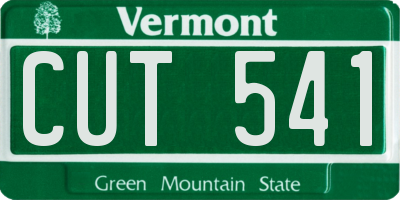VT license plate CUT541