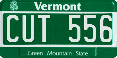 VT license plate CUT556