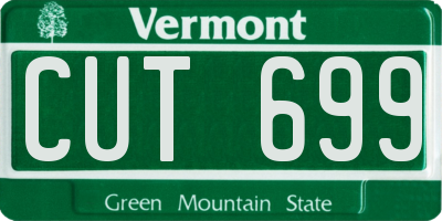 VT license plate CUT699