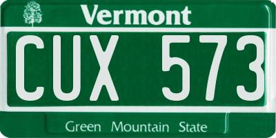 VT license plate CUX573