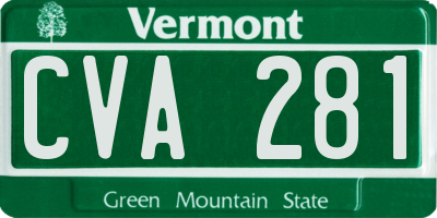 VT license plate CVA281