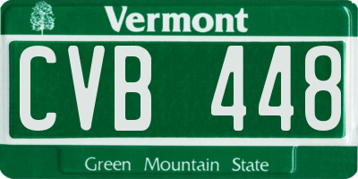 VT license plate CVB448