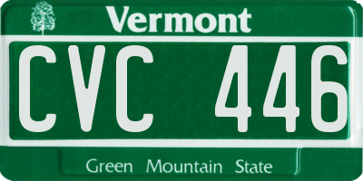 VT license plate CVC446