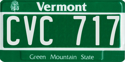 VT license plate CVC717