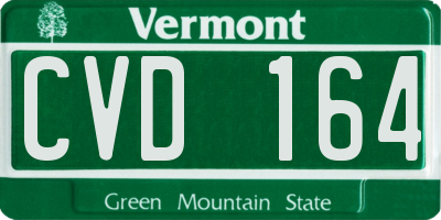 VT license plate CVD164