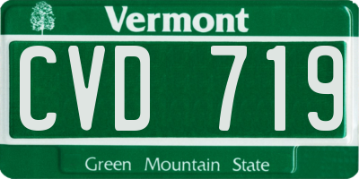 VT license plate CVD719