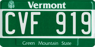 VT license plate CVF919