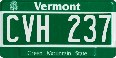VT license plate CVH237