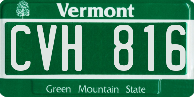VT license plate CVH816