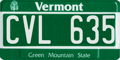 VT license plate CVL635