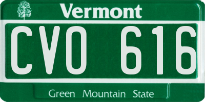 VT license plate CVO616