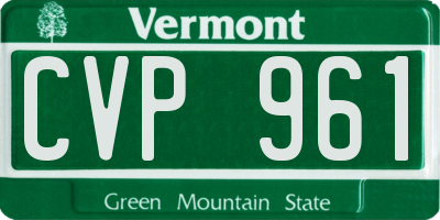 VT license plate CVP961