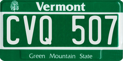 VT license plate CVQ507