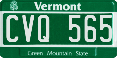 VT license plate CVQ565