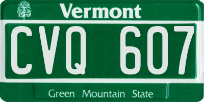 VT license plate CVQ607