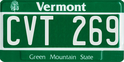 VT license plate CVT269